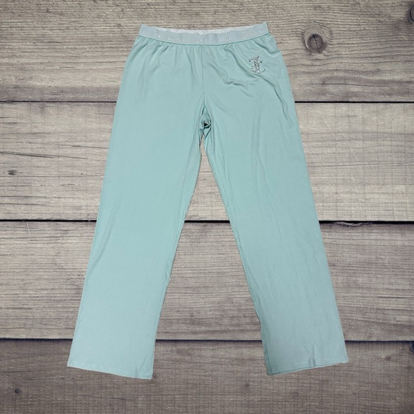 Juicy Couture 2PC Short Sleeve Top & Long Pants Pajama Set, Glacier Aqua - Picture 4 of 9